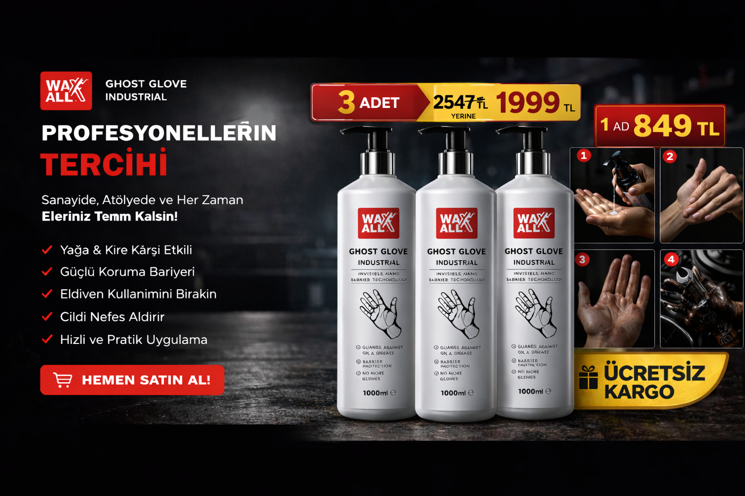 3x Ghost Glove (İndirimli)