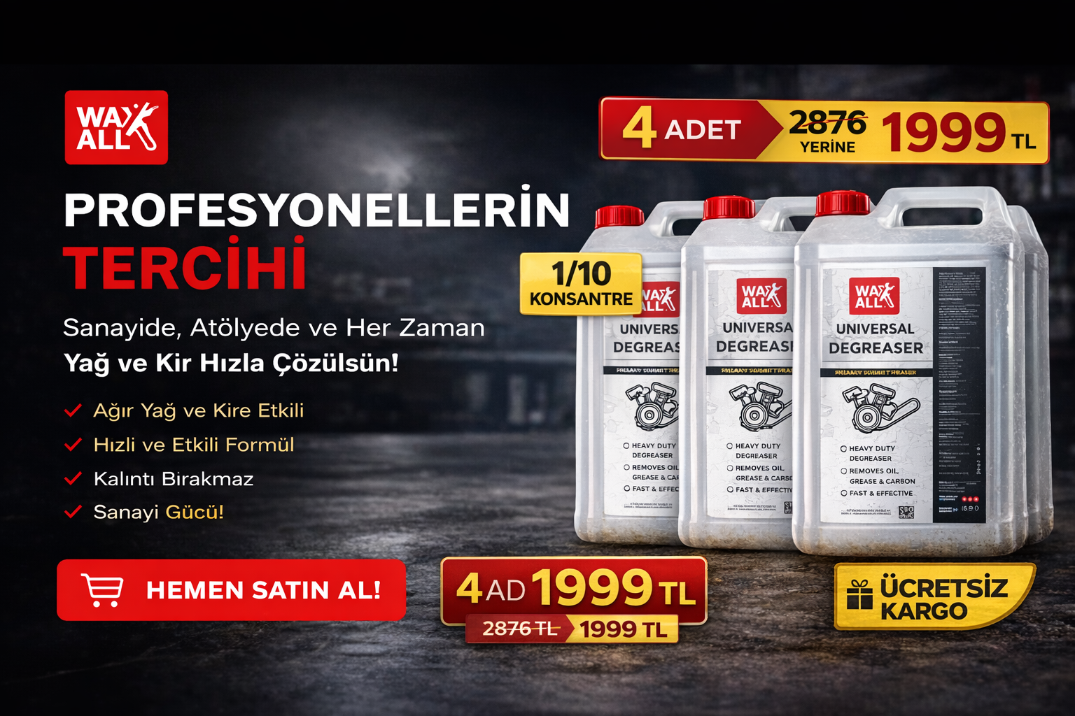 4x Universal Degreaser (İndirimli ürün)
